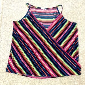 Maurice’s Wrap Front Striped Tank Size XL